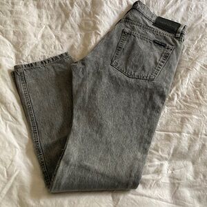 Classic Slim Straight Gray Jeans for Men very good condition